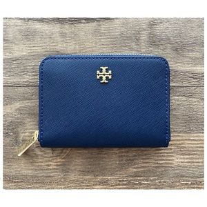 Blue Tory Burch Wallet NWOT